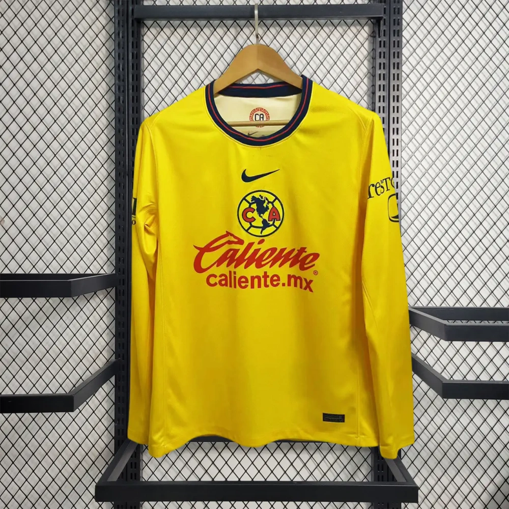 Club América 24-25 Home Long Sleeve Jersey - Fans Version