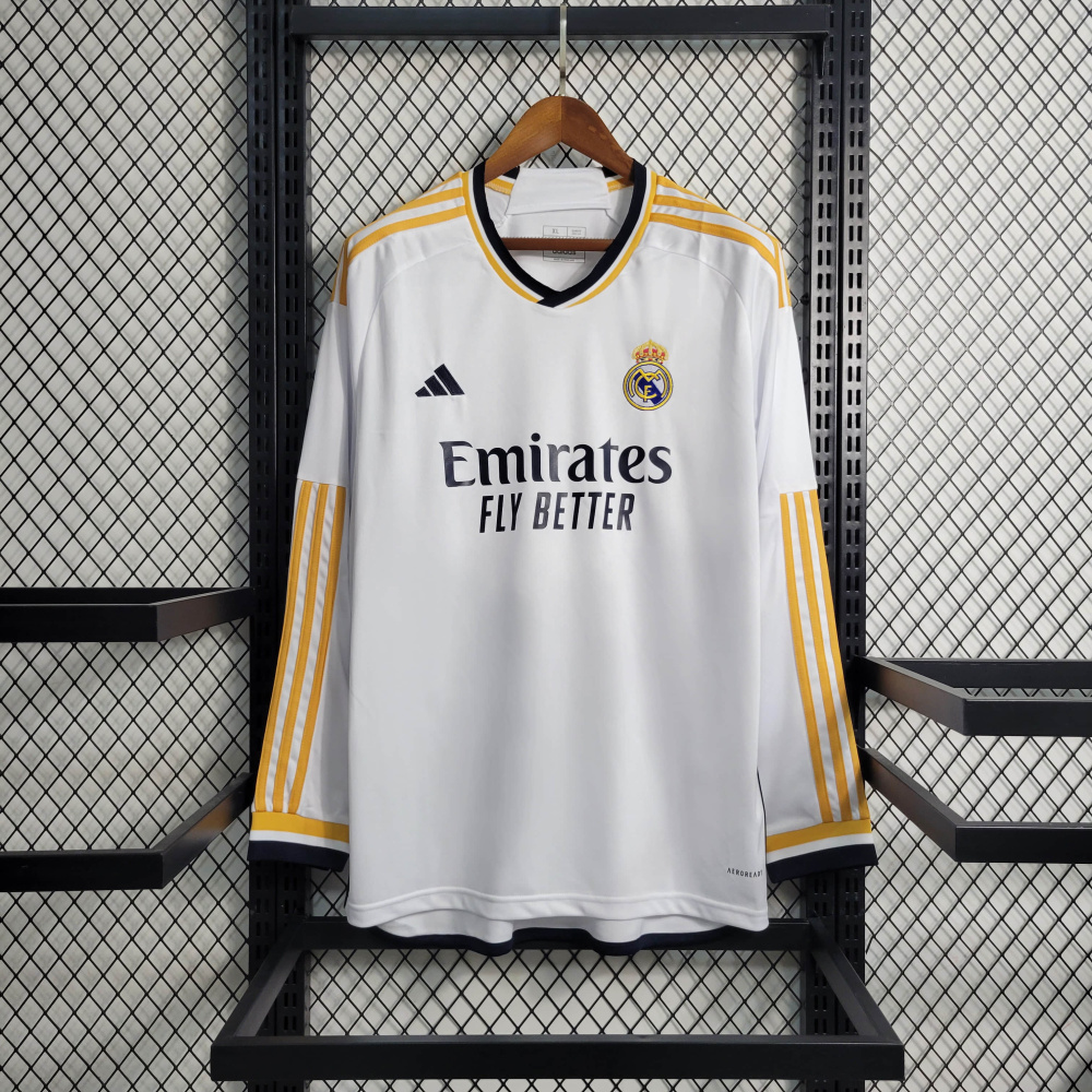 23/24 Real Madrid Home Long Sleeve Size S-XXL