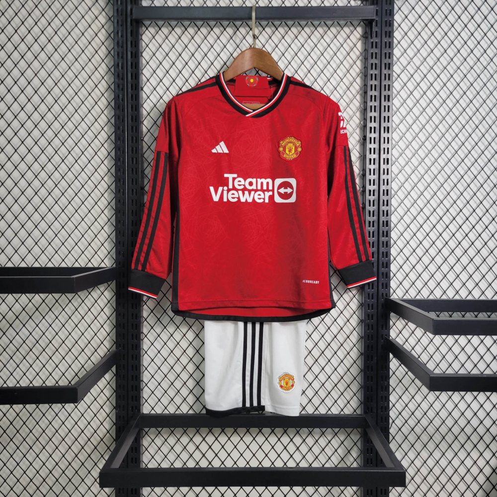 23/24 kids Manchester United home long sleeve size 16-28