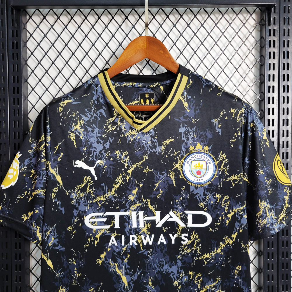 23/24 Manchester City Black Gold Special Edition Size S-XXL