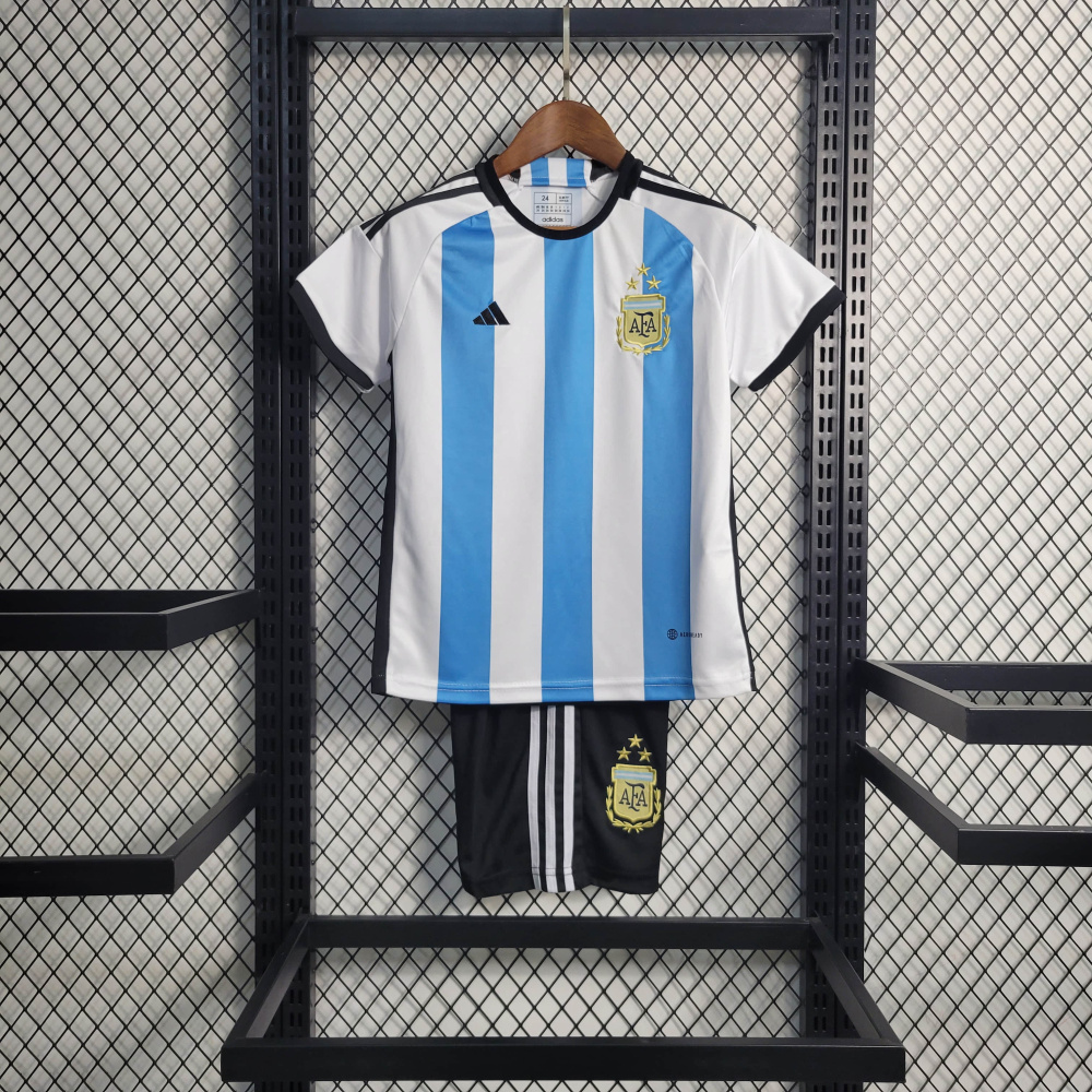 22/23 kids Argentina home 3-star size 16-28