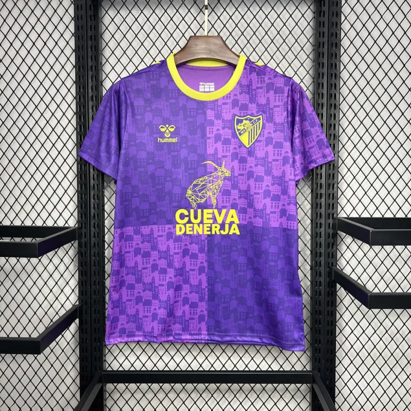 Malaga Purple pre-match training 24/25 Football team shirt jersey