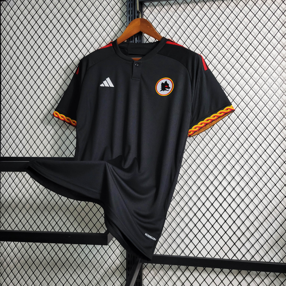 23/24 AS Roma Black 2 away size S-4XL