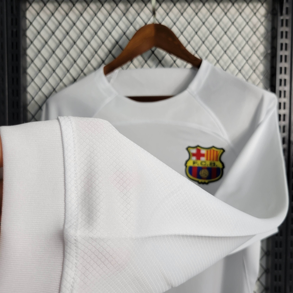 23/24 Barcelona White Away Long Sleeve Size S-XXL
