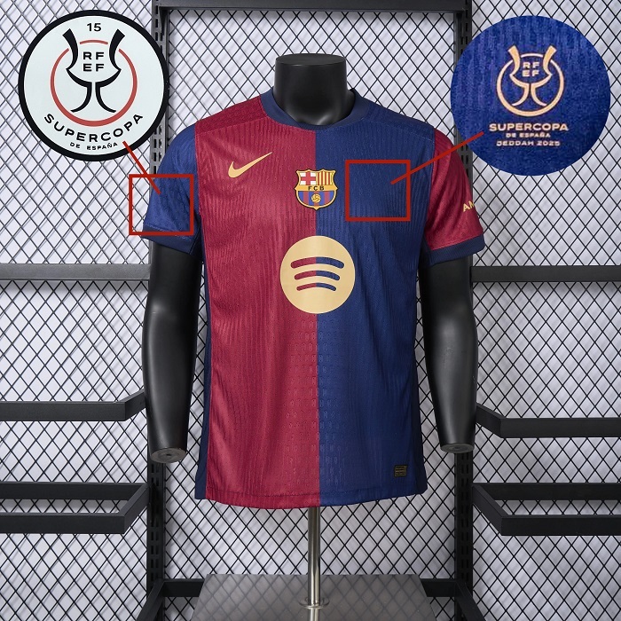 Barcelona 24-25 Supercopa Jersey with Big Logo - Player Version