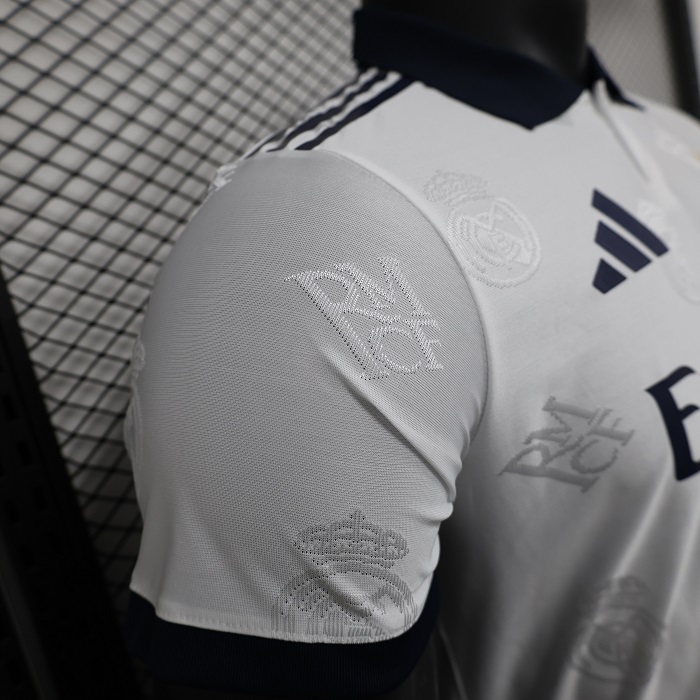 Real Madrid 24-25 White LOGO Special Edition Jersey - Player Version