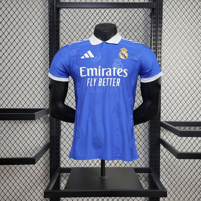 Real Madrid 24-25 Blue LOGO Special Edition Jersey - Player Version