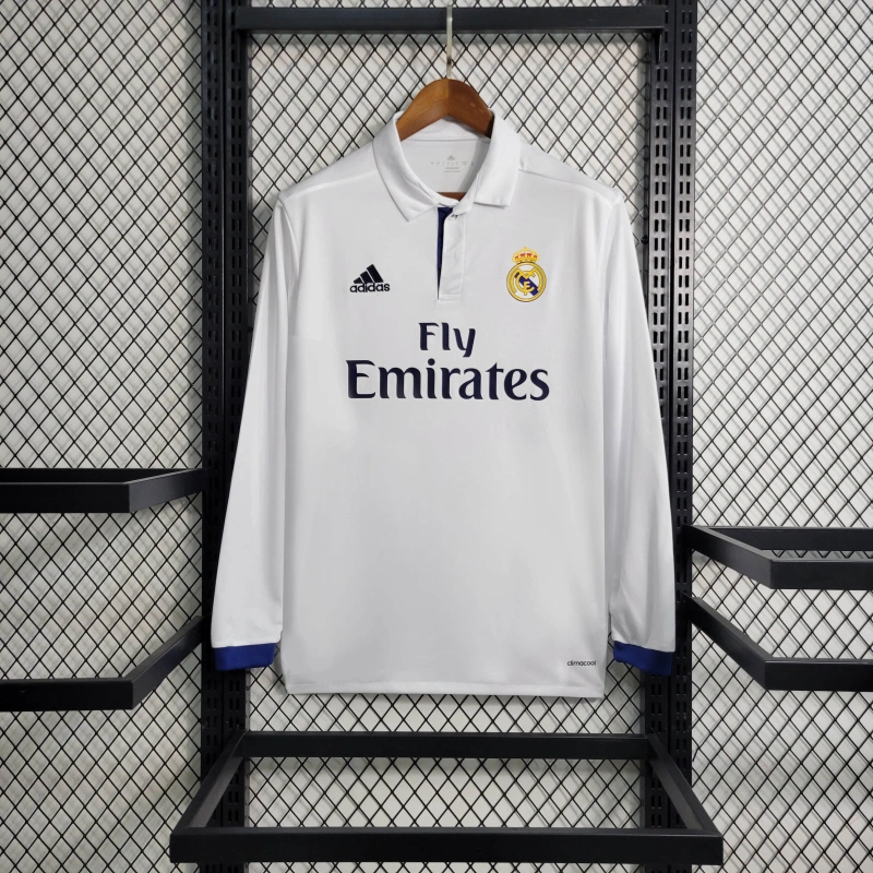 Retro 16/17 Real Madrid  Main Long Sleeve Size S-XXL