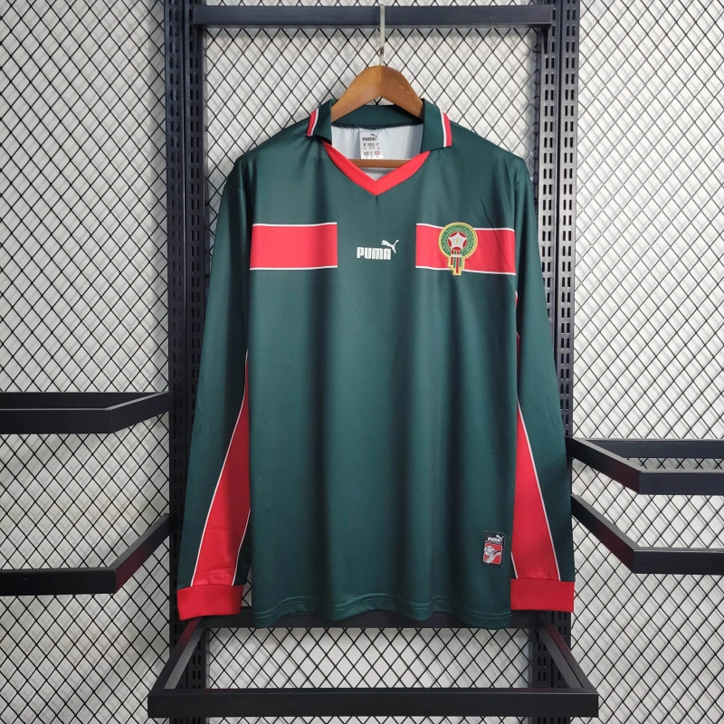 Retro Long Sleeve 1998 Morocco Home S-XXL