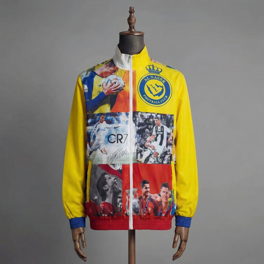 Cristiano Ronaldo Commemorative Edition Reversible Windbreaker Jacket 2026 New Season Jersey