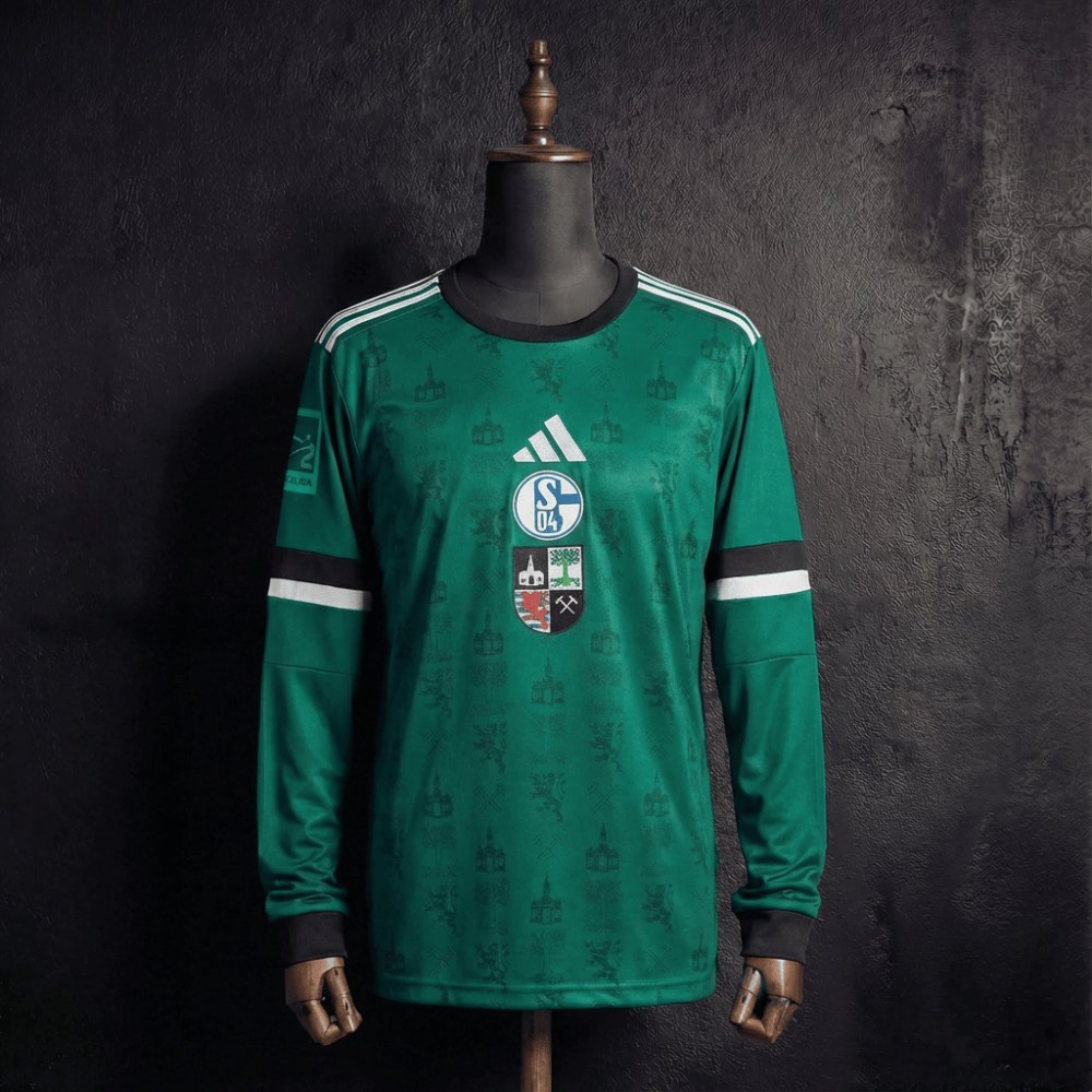 Schalke 04 Commemorative Edition - Green Long-Sleeve 2025/2026 New Season Jersey
