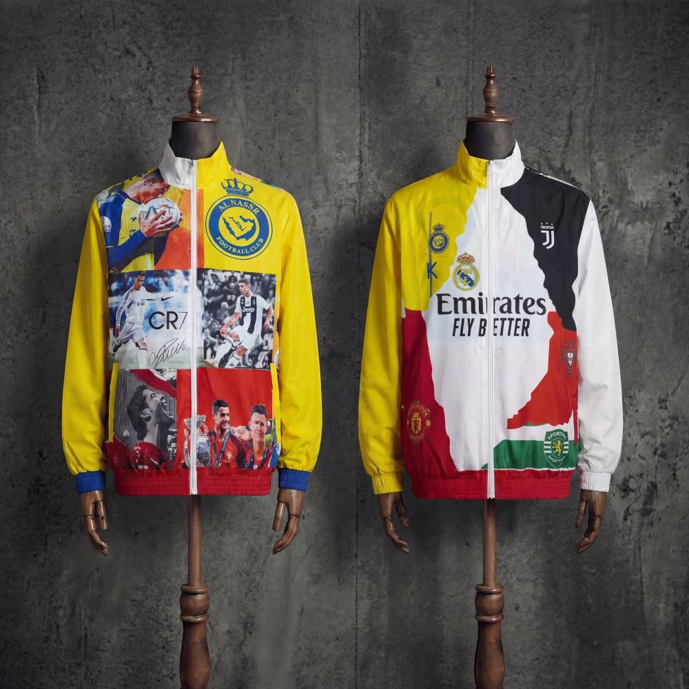 Cristiano Ronaldo Commemorative Edition Reversible Windbreaker Jacket 2026 New Season Jersey