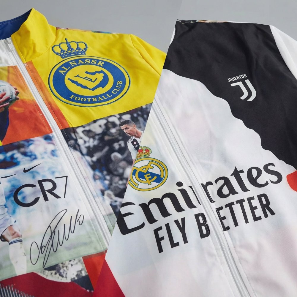 Cristiano Ronaldo Commemorative Edition Reversible Windbreaker Jacket 2026 New Season Jersey