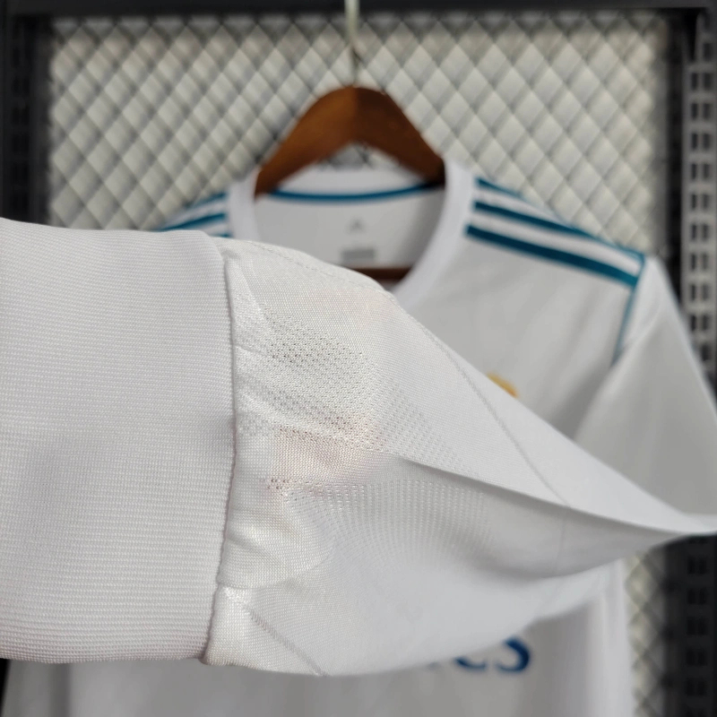 Retro Long Sleeve 17/18 Real Madrid Home S-XXL