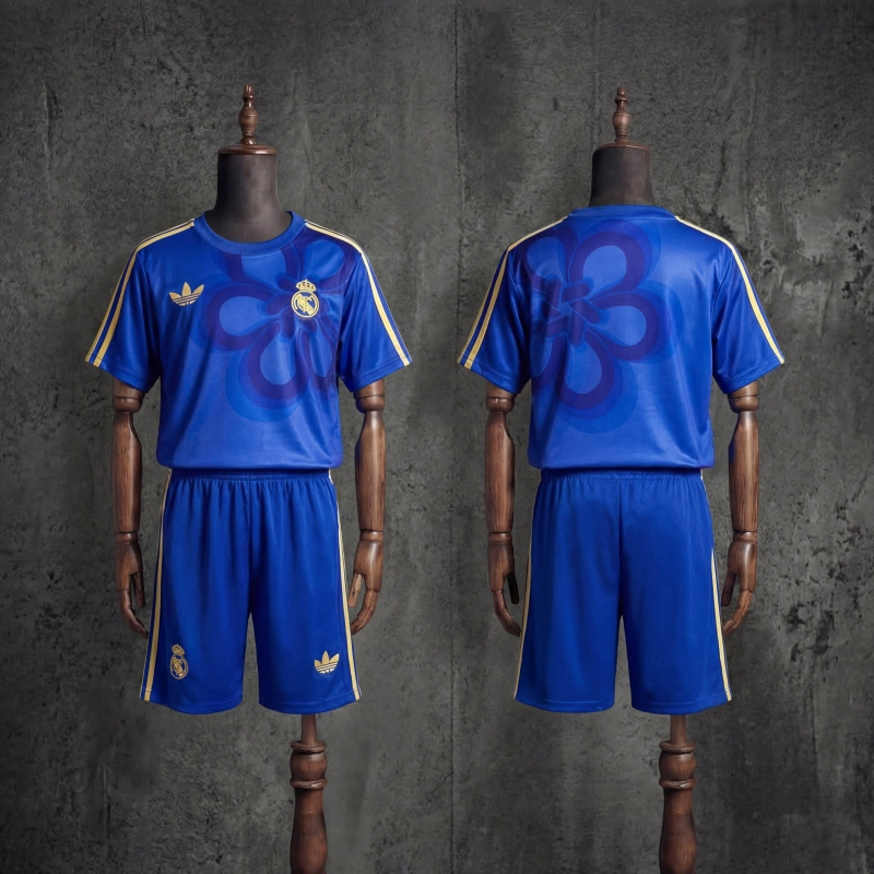 Real Madrid 2025/2026 Cultural Story - Blue Kids Kit Jersey SIZE 16-28