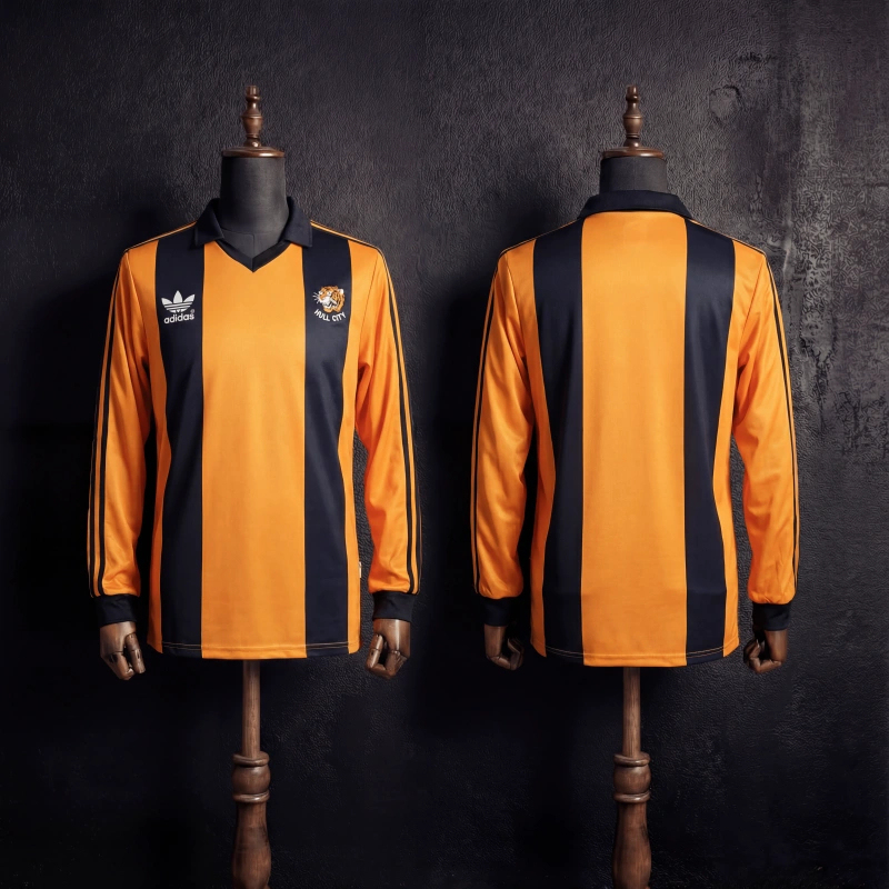 Retro Hull City Home Long-Sleeve 81/22 Season Football Jersey Sports Shirt