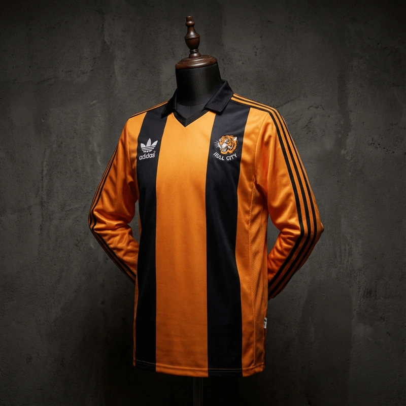 Retro Hull City Home Long-Sleeve 81/22 Season Football Jersey Sports Shirt