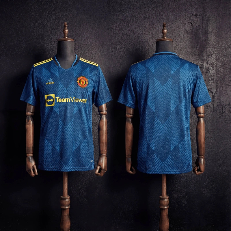 Retro Manchester United Third Away 2021/22 Season Football Jersey Sports Shirt