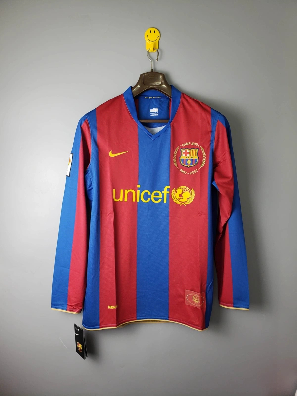 Retro 07/08 Barcelona long sleeve home S-XXL
