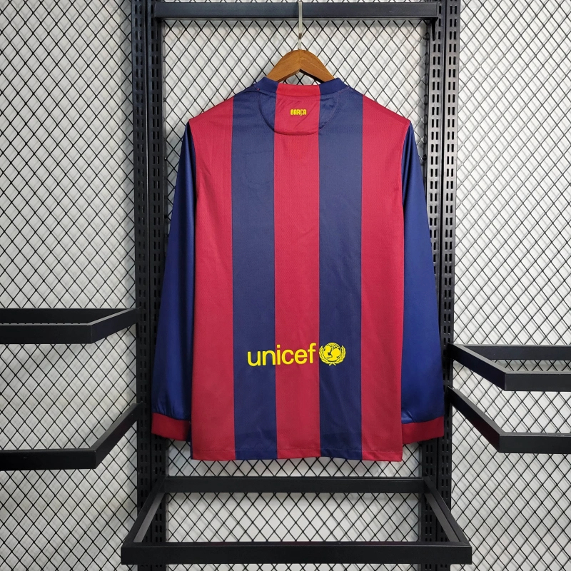 Retro14/15 Barcelona Home Long Sleeve Size S-XXL