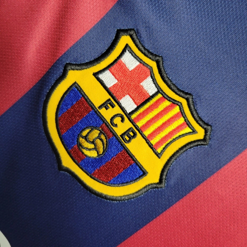 Retro14/15 Barcelona Home Long Sleeve Size S-XXL