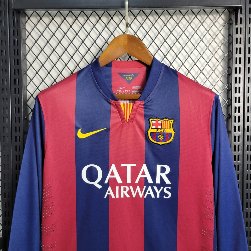 Retro14/15 Barcelona Home Long Sleeve Size S-XXL