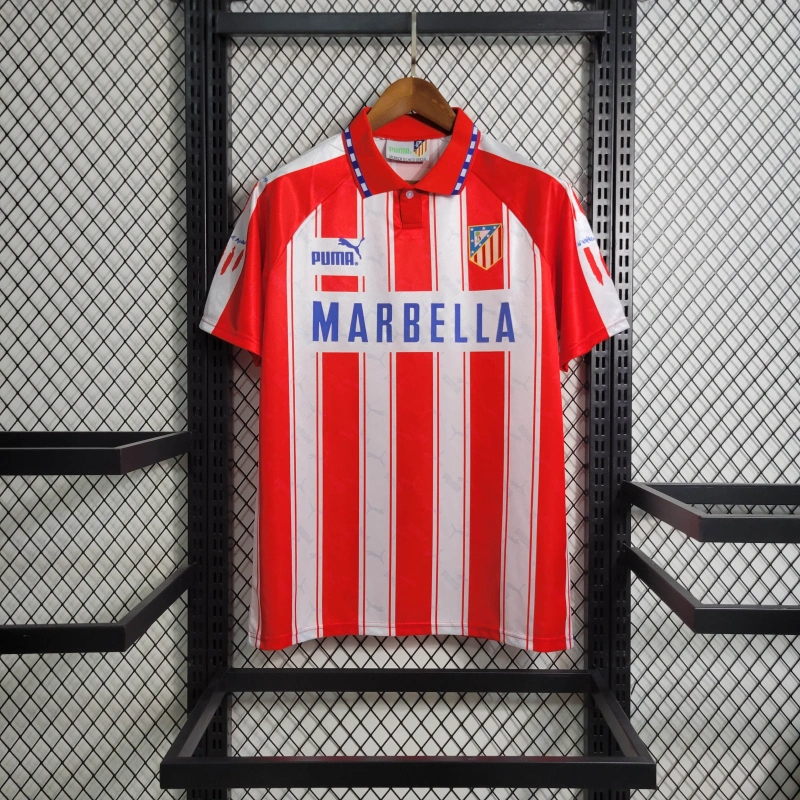 Retro 95/96 Atletico Madrid Home Size S-XXL