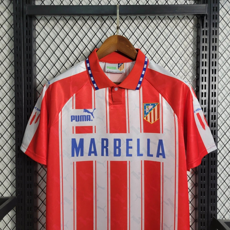 Retro 95/96 Atletico Madrid Home Size S-XXL