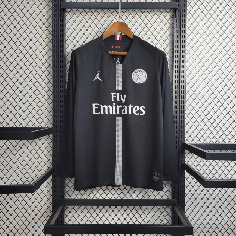Retro Long Sleeve 18/19 PSG Black Champions League Size S-XXL