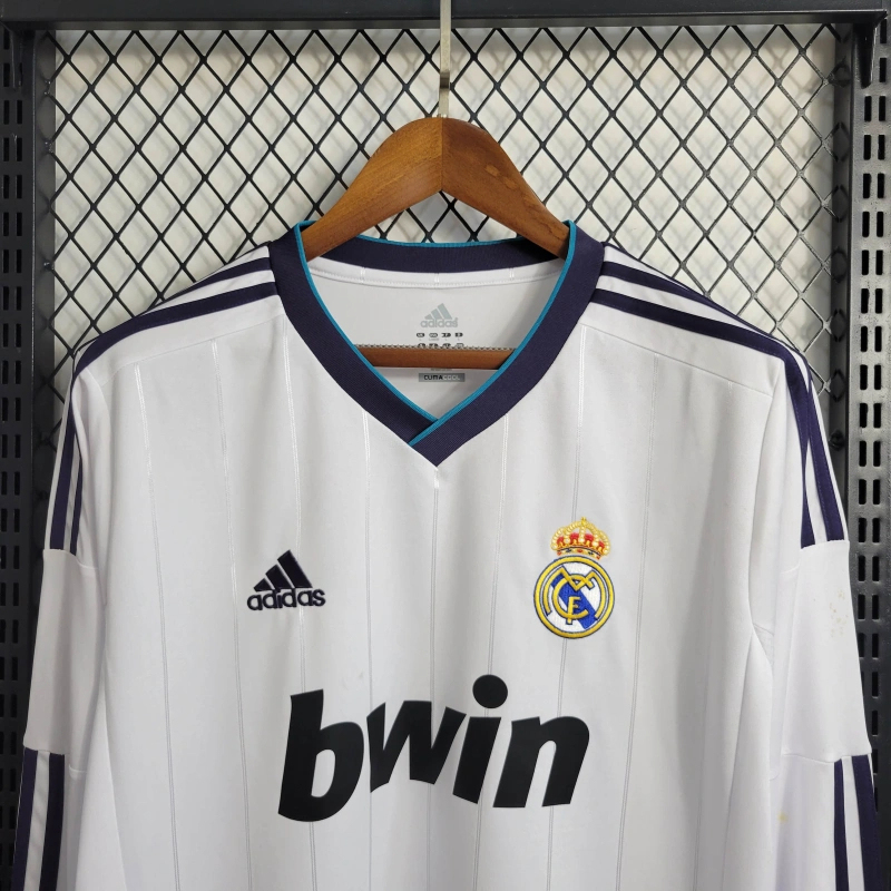 Retro Long Sleeve Retro 12/13 Real Madrid home S-XXL