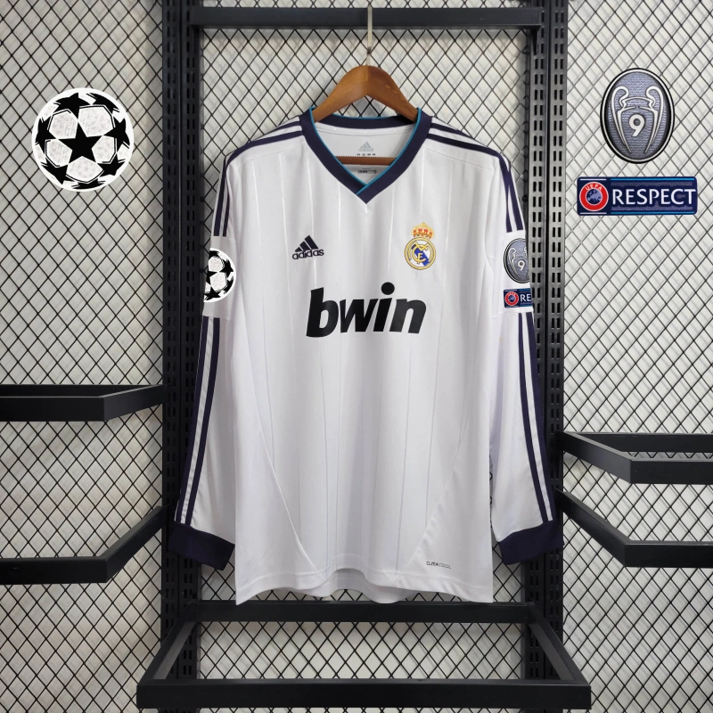 Retro Long Sleeve Retro 12/13 Real Madrid home S-XXL