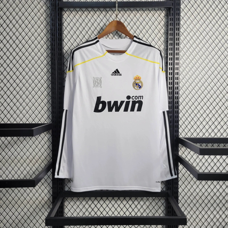 Retro 09/10 Real Madrid Home Long Sleeve Size S-XXL