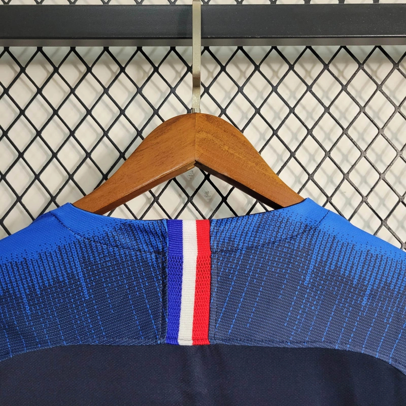 Retro 2018 World Cup France Home Long Sleeve Size S-XXL