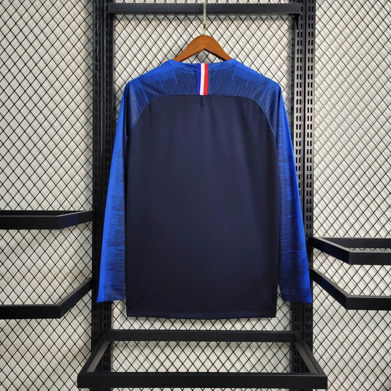 Retro 2018 World Cup France Home Long Sleeve Size S-XXL