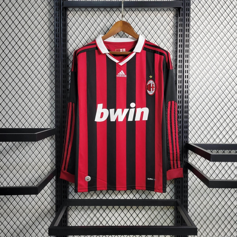 Retro Long Sleeve 2009/10 AC Milan Home Size S-XXL