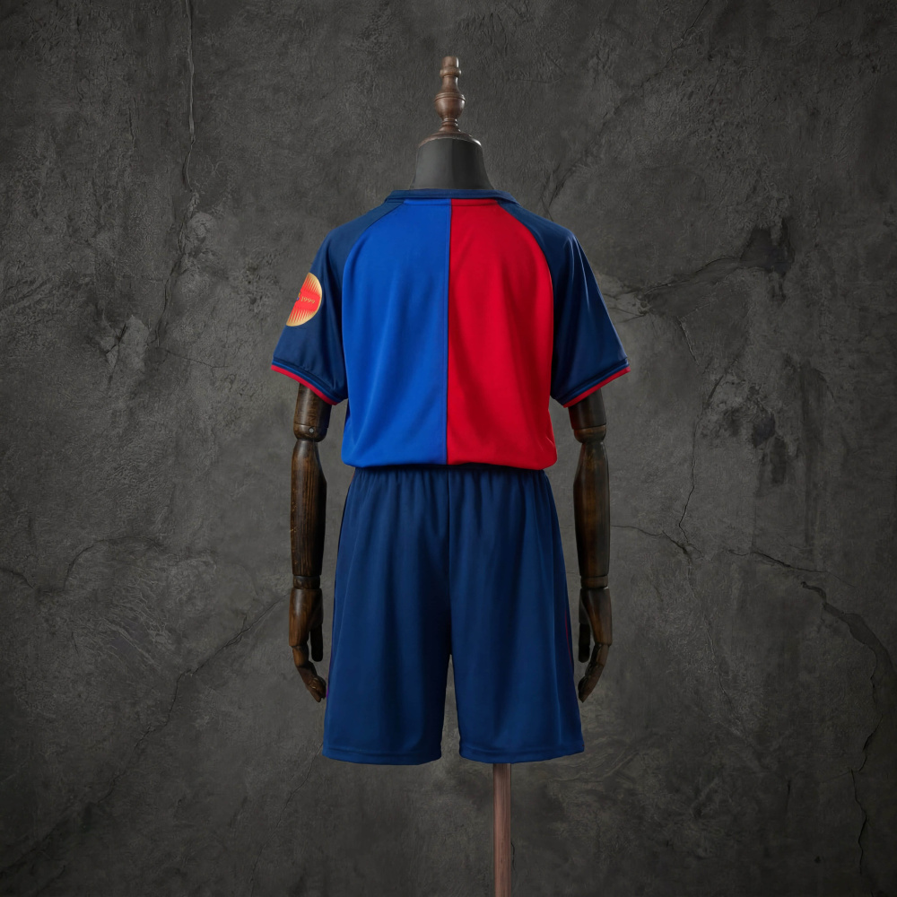Retro Kids Kit Barcelona 100th Anniversary  Jersey Size 16-28