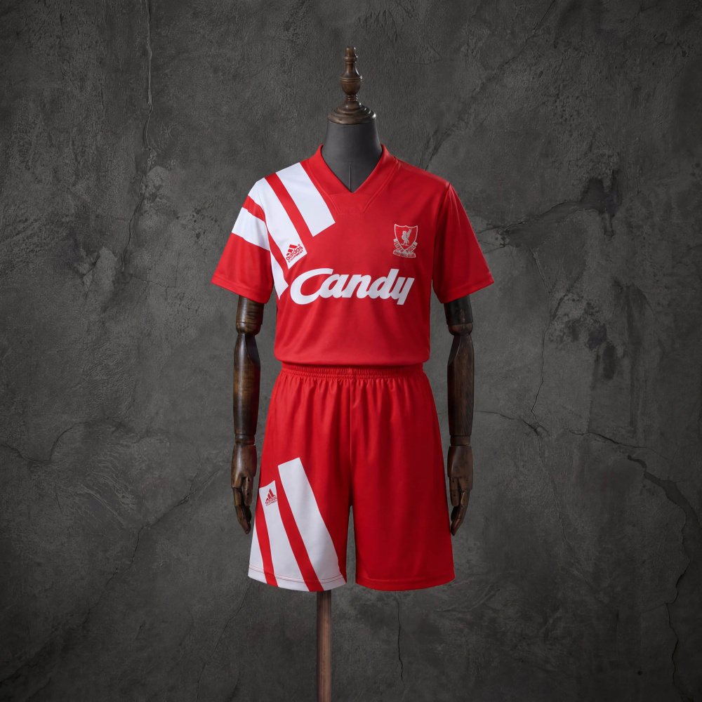 Retro Kids Kit Liverpool 91-92 Home Jersey Size 16-28