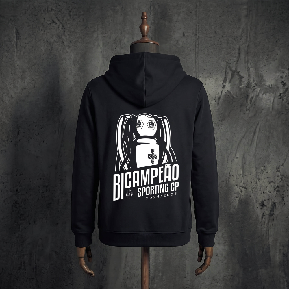Sporting CP Bicampeão Black Hoodie Sizes S-4XL