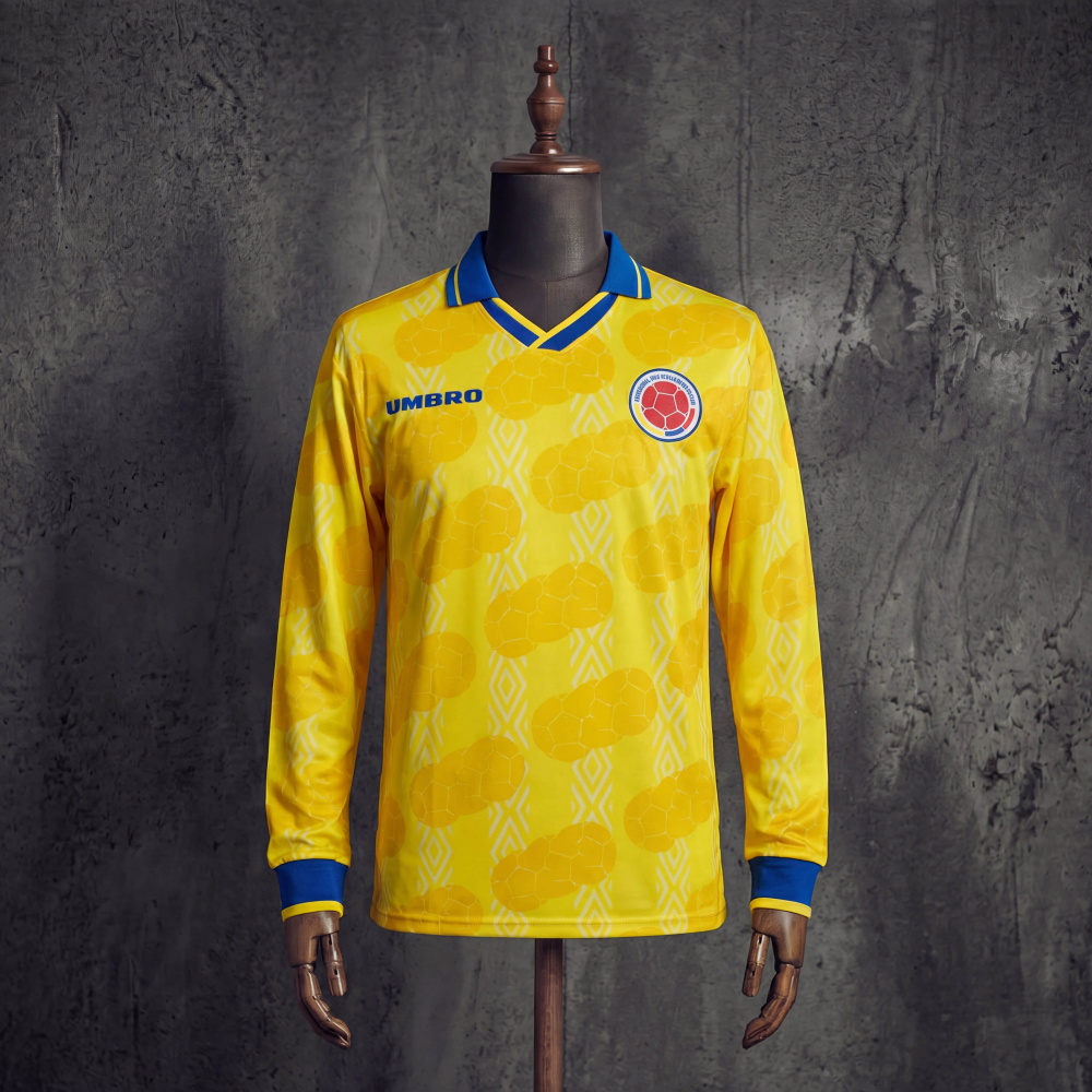 Retro Colombia Home 1994 Long Sleeve Jersey S-XXL