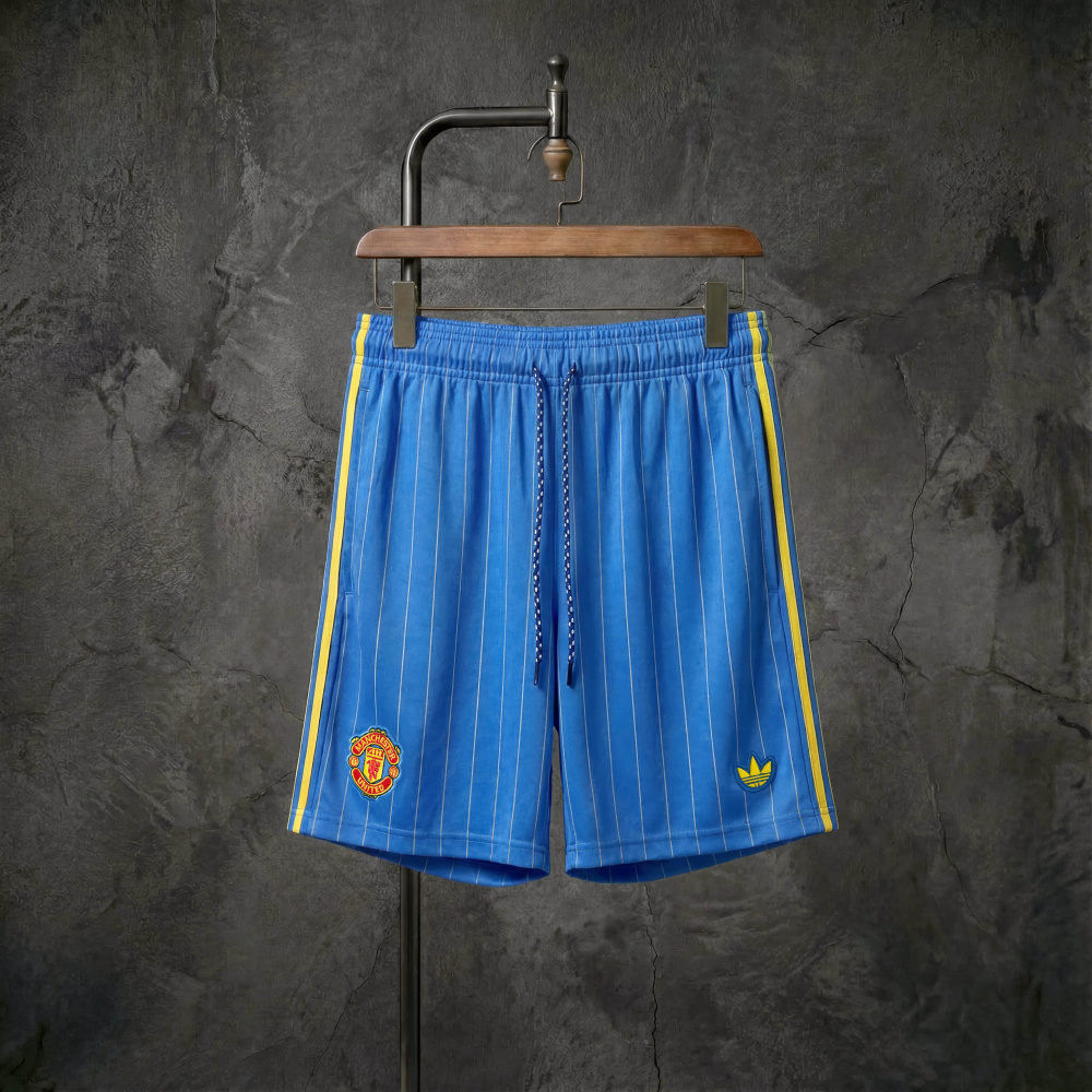 Manchester United x adidas Originals striped shorts, sizes S-XXL