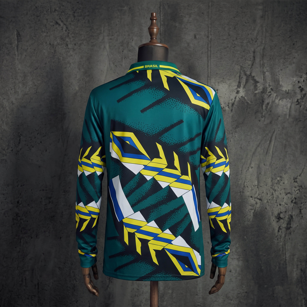 Retro Brazil Goalkeeper 96-97 Long Sleeve Jersey S-XXL
