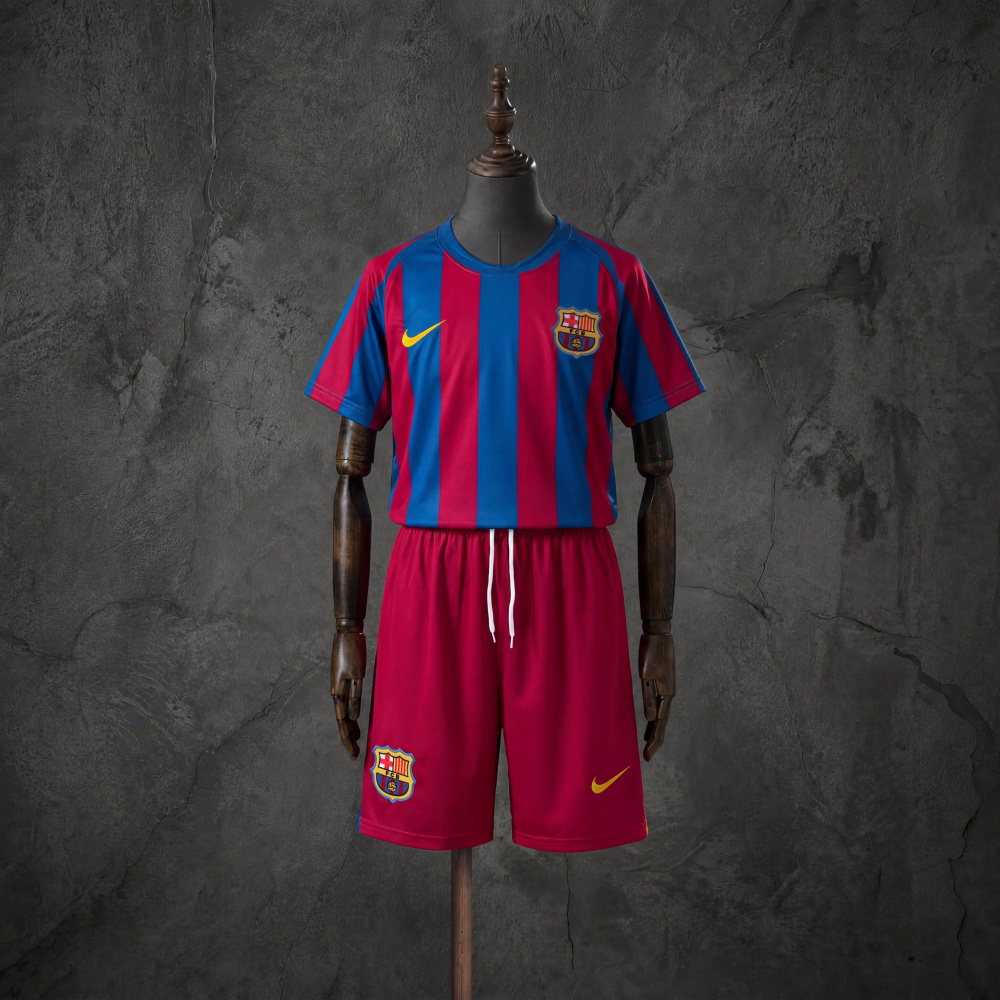 Retro Kids Kit Barcelona 05-06 Home (League Edition) Jersey SIZE 16-28