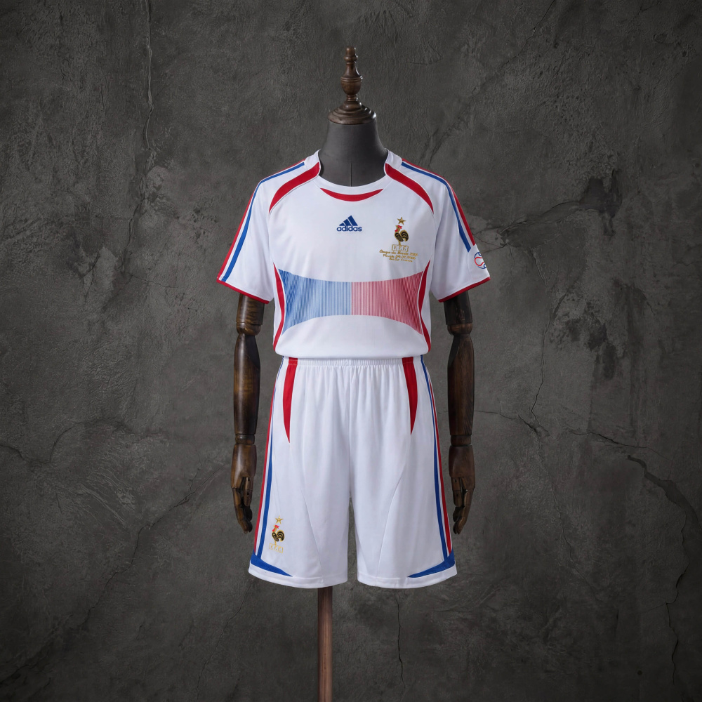 Retro Kids Kit France 2006 Home Jersey SIZE 16-28