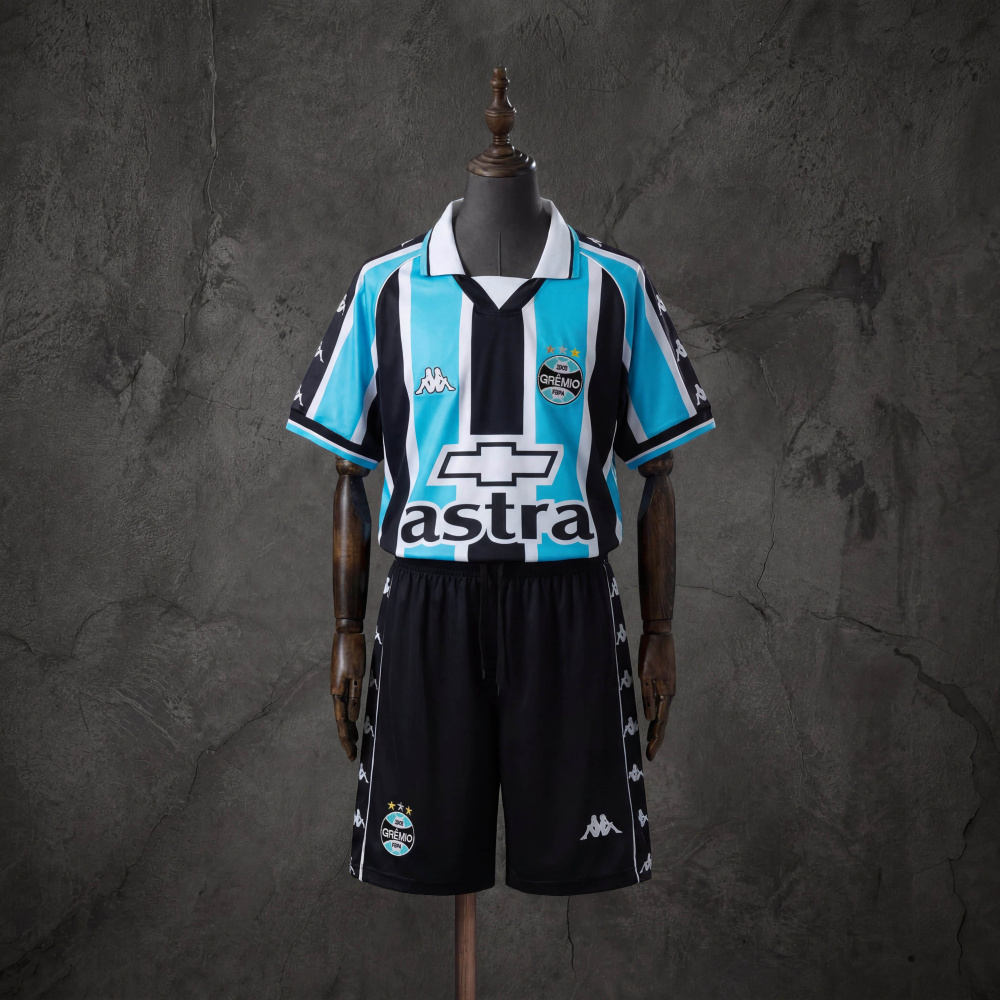 Retro Kids Kit Gremio 2000 Home Jersey Size 16-28