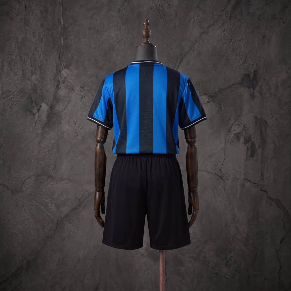 Retro Kids Kit Inter Milan 09-10 Home (UEFA Champions League) Jersey SIZE 16-28