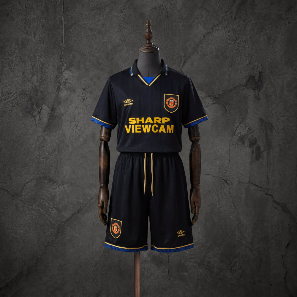 Retro Kids Kit Manchester United 93-94 Away Retro Kids Kit Jersey Size 16-28