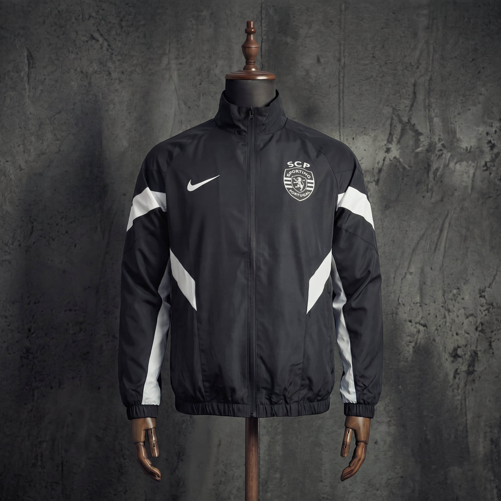 Sporting CP Black White Nike Windbreaker Jacket Sizes S-XXL