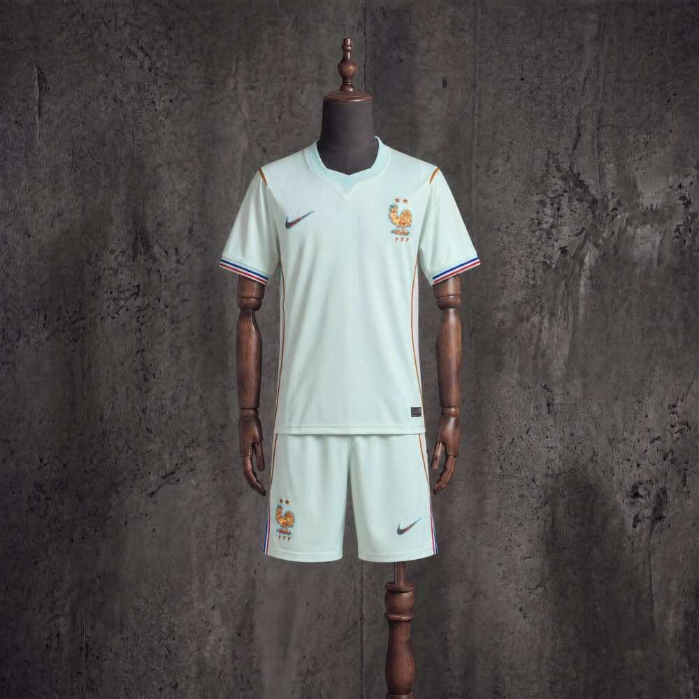 Kids Kit France Away FIFA World Cup 2026 Jersey Sizes 16-28