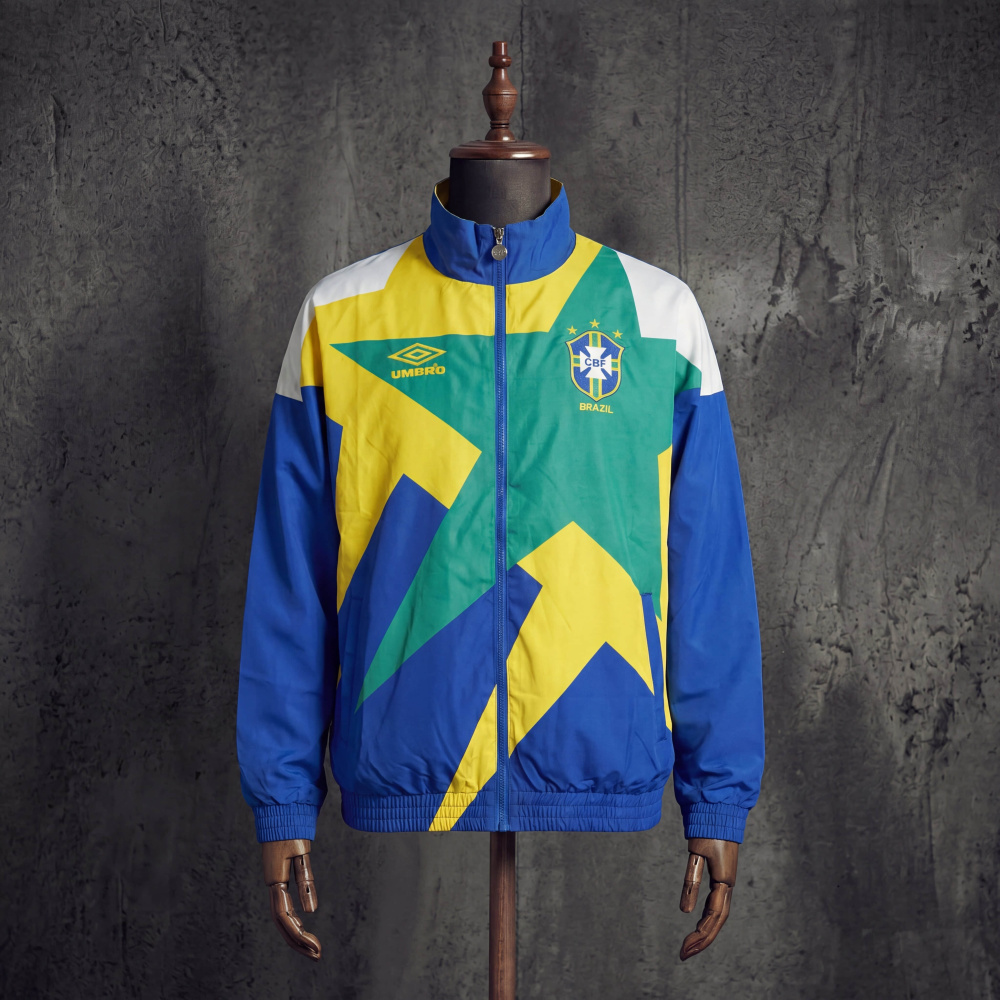 Retro Windbreaker Jacket Brazil 199394 Jersey Sizes S–XXL