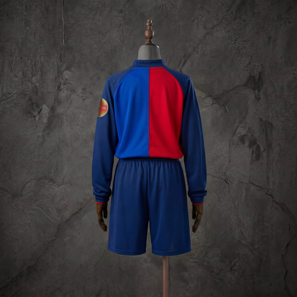 Retro Kids Kit Barcelona 100th Anniversary  Long-Sleeve Jersey Size 16-28